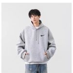 Nike Hoodie Red Cotton Autumn