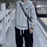 Nike Hoodie Red Cotton Autumn
