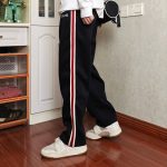 Celine Long Pants Black Double-Sided Fabric Winter Embroidery