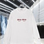 Miu Miu Cotton Long-Sleeved T-Shirt For Autumn
