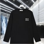 Miu Miu Cotton Long-Sleeved T-Shirt For Autumn