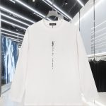 Saint Laurent Cotton Long-Sleeved T-Shirt For Fall