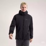 Archaeopteryx Coat Black Down Nylon Sturdy And Durable Adjustable Drawstring