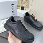 Loewe Casual Shoes Red Top-Grain Cowhide Sheepskin Lace Easy To Match Retro British Autumn Winter Early
