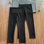 Descente Long Pants Red Woven Fabric Urban Commuting Autumn