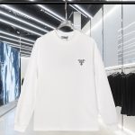 Prada Cotton Long-Sleeved T-Shirt For Fall