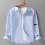 Thom Browne Long-Sleeved Shirt Red Cotton Spring Autumn Screen Printing