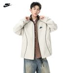 Nike Outerwear Brown Polyester Suitable For All Body Types