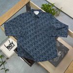 Dior Long-Sleeved Shirt Blue Cotton Pure