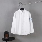Thom Browne Shirt Red Embroidery