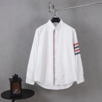 Thom Browne Shirt Brown Oxford Cloth Screen Printing