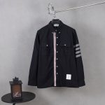 Thom Browne Shirt Red Flannel Sophistication Screen Printing