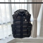 Moncler Outerwear Red Wool Feather Goose Down Nylon Fabric Smooth To The Touch Zippered Pocket