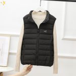 Archaeopteryx Vest Red Duck Down Nylon Fabric Autumn Winter Glossy Finish