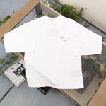 Prada Long-Sleeved T-Shirt Red Cotton Pure Easy To Match Simple Design Autumn Winter