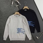 Burberry Sweater Red Jacquard Autumn Winter And Patch Plaid Patchwork