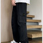 Stone Island Cargo Pants Red Cotton Jacquard Street Style Spring Summer Autumn And