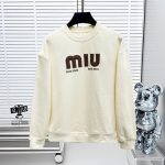 Miu Long-Sleeved Sweatshirt Delicate And Soft To The Touch Autumn Winter