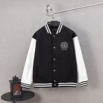 Chrome Hearts Jacket Red Wool Jacquard Street Style Understated Embroidery