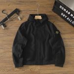 Stone Island Outerwear Black Polyester Suitable For Various Body Types Daily Commute Light Outdoor Autumn Winter And