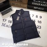 Ralph Lauren Vest Red Duck Down Nylon Fabric