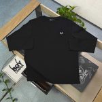Fred Perry Long-Sleeved T-Shirt Red Daily Commute Embroidery
