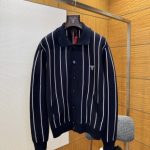 Prada Cardigan Red Cotton Wool Relaxed Fit Material Selection Strict Quality Control 3D Stitching Natural Drape Embroidery