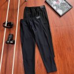 Lululemon Long Pants Red Nylon Autumn Winter Even Stitching 3D Logo