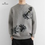 Stone Island Sweater Black Knitted Fabric
