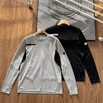 Descente Long-Sleeved Shirts Red Nylon Spandex Outdoor Functional Fabric Quick-Drying Running Spring Autumn Lightweight And Breathable