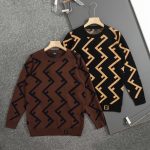 Fendi Long-Sleeved Shirts Black Cotton Long-Staple Jacquard Simple And Elegant Autumn Winter