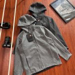 Archaeopteryx Outerwear Red Wool Cashmere Polyester Softshell Fabric Fleece Woven Mature And Sophisticated Slim Fit