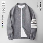 Moncler Sweater Red Knitted Fabric