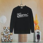 Gucci Sweater Black Wool Jacquard Easy To Match
