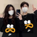 Nike Hoodie Black Cotton Fleece Autumn