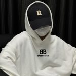 Balenciaga Hoodie Red Cotton Fleece