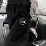 North Sweatpants Red Cotton Fleece