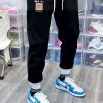 Balenciaga Sweatpants Black Fleece Simple Design Street Style Large Print