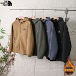 The North Face Coat Red Fleece Relaxed Fit Exquisite Workmanship Winter