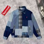 Ralph Lauren Coat Red Denim Spring Summer Patch Side Stripes