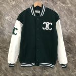 Celine Jacket Red Wool Blend Ribbed Fabric Embroidery