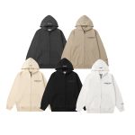 Fear Of God Hoodies Black Fleece Ribbed Fabric