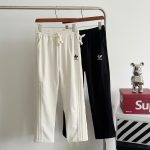 Adidas Casual Trousers Red Cotton Pure Autumn