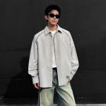 Stussy Long-Sleeved Shirt Red Street Style Patch