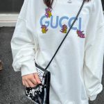 Gucci Hoodie Black Cotton Fleece Autumn