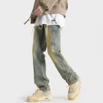 Chrome Hearts Pants Yellow Denim Retro Wash