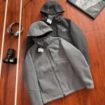 Archaeopteryx Outerwear Red Wool Polyester Softshell Fabric Woven Mature And Sophisticated Autumn Winter
