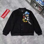 Stussy Jacket Red Cotton Twill Streetwear Spring Autumn Embroidery Patch