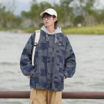 Vans Coat Red Denim Relaxed Fit Winter Patch