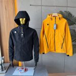 Descente Jacket Yellow Fleece Woven Fabric Clean Lines Autumn Winter And Patch